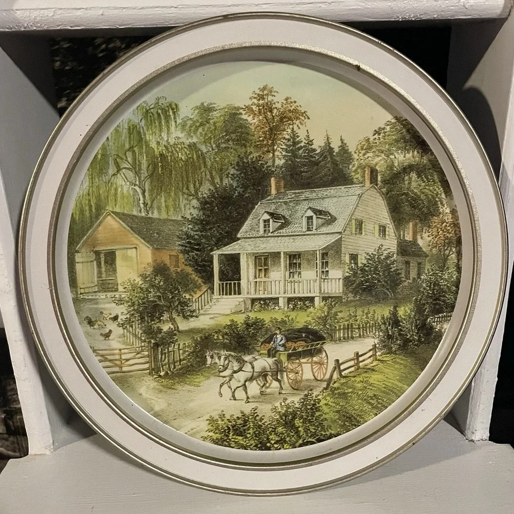 Collectors Plate‎ Currier and Ives The American Homestead Summer Beverages Food